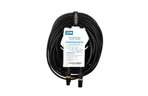 ACCU-CABLE AC-PRO Καλώδιο 3-pin XLR Αρσενικό - 3-pin XLR Θηλυκό 30m