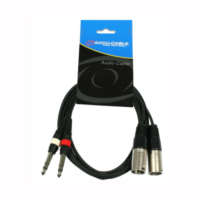 Accu-Cable Audio Cable 2x XLR male - 2x 6.3mm male 3m (AC-2J6S-2XM/3)