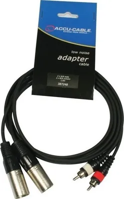 Accu-Cable Audio Cable 2x XLR male - 2x RCA male 5m (AC-2XM-2RM/5)