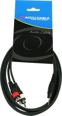 Accu-cable Cable 3.5mm male - 2x RCA male 3m (AC-J3S-2RM/3.0)