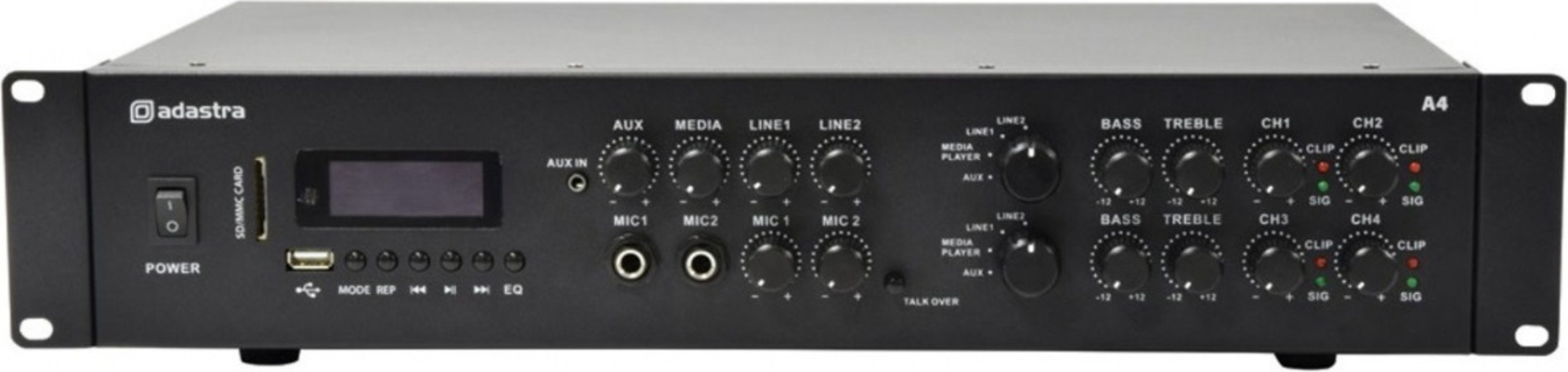 Adastra A4 Διπλός Στερεοφωνικός Ενισχυτής 4x200W 2U