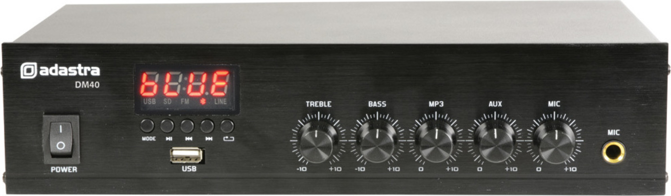 Adastra DM40 Ενισχυτής με USB/FM και Bluetooth 40W