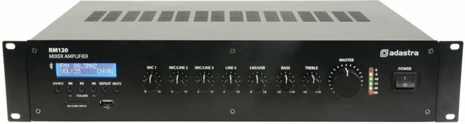 Adastra RM120 Ενισχυτής-Μίκτης 5 Καναλιών 120W RMS