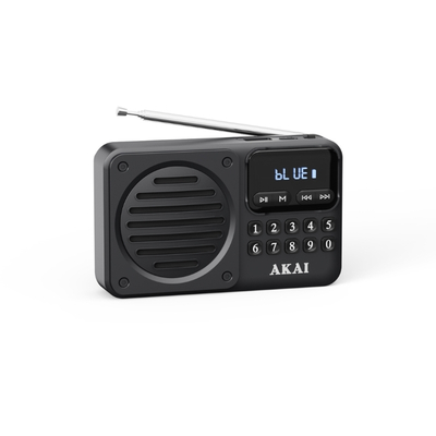 Akai APR-300 Μαύρο μίνι φορητό ραδιόφωνο FM/AM