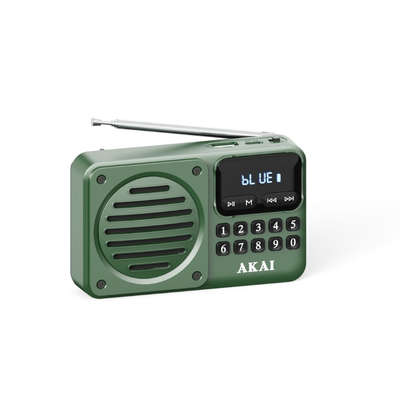 Akai APR-300 Πράσινο μίνι φορητό ραδιόφωνο FM/AM