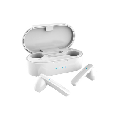 Akai BTE-J10W Λευκά Ασύρματα Bluetooth V5.0 in-ear ακουστικά με μεταλλική βάση