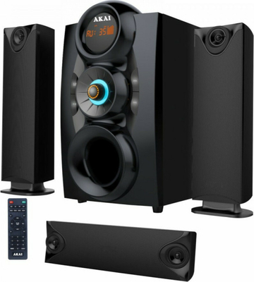 Akai Ηχοσύστημα 3.1 SS028A-3208C 75W με Digital Media Player Μαύρο
