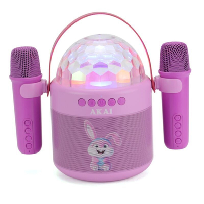 AKAI JoyBox Kids – Karaoke Ηχείο με 2 Ασύρματα Μικρόφωνα & RGB LE