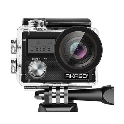 Akaso Brave 4 4K30fps 20MP WiFi Action Camera Υποβρύχια (με Θήκη) με WiFi Οθόνη 2" EIS Remote Control 5xZoom 2 Μπαταρίες και Αξεσουάρ