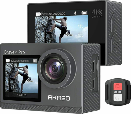 Akaso Brave 4 Pro Waterproof Camera With Touch Screen Action Camera With 2 Batteries
