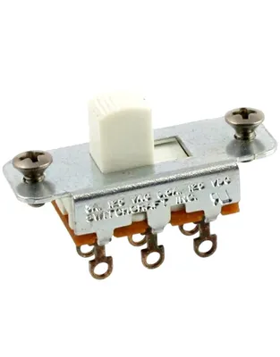 ALL PARTS Διακόπτης Switchcraft On-On White για Hλεκτρικές Kιθάρες Jazzmaster και Jaguar