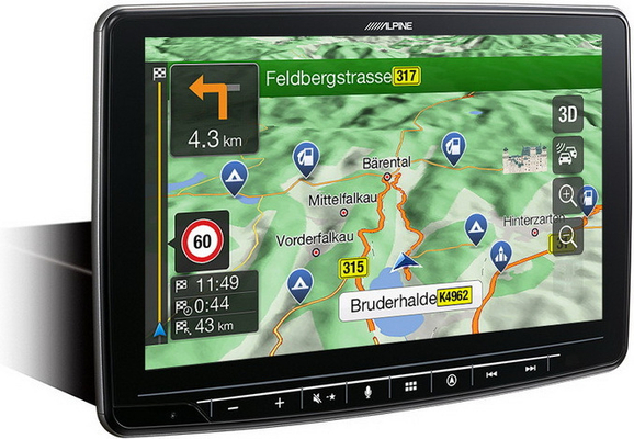 Alpine INE-F904DC 1DIN Chassis – 9-inch, built-in Navigation for trucks