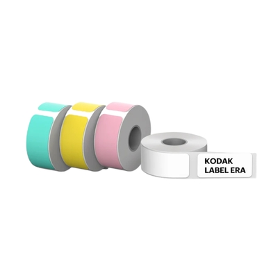 Kodak Label ERA M50 Sticker Label 12 Rolls Set (White 9Rolls, Pink/Green/Yellow 1 Roll Each)