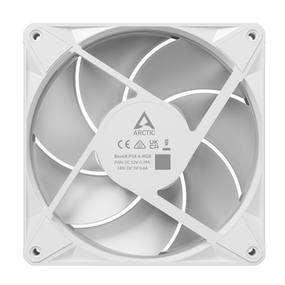 Arctic BioniX P14 A-RGB (White) - 140mm Case Fan with A-RGB - Fluid Dynamic Bearing - PWM