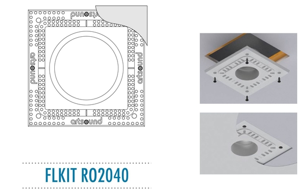 ArtSound FLKIT RO2040 Εντοιχιζόμενο Κιτ Στήριξης για το RO2040 280 x 280 x 14mm (Τεμάχιο) White