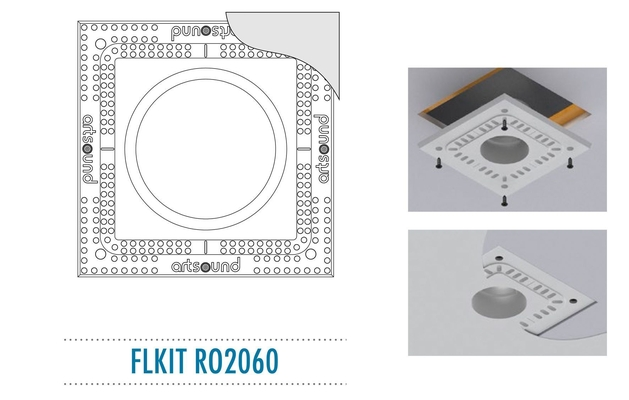 ArtSound FLKIT RO2060 Εντοιχιζόμενο Κιτ Στήριξης για το RO2060 350 x 350 x 14mm (Τεμάχιο) White