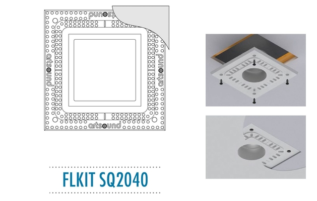 ArtSound FLKIT SQ2040 Εντοιχιζόμενο Κιτ Στήριξης για το SQ2040 280 x 280 x 14mm (Τεμάχιο) White