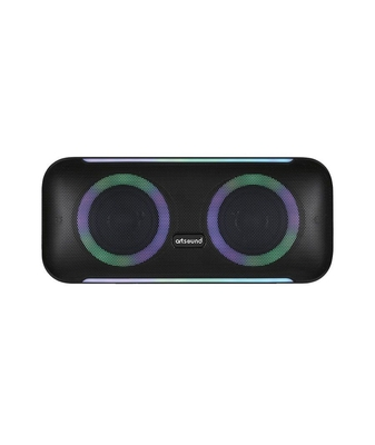 ArtSound LIGHTBEATS L Αδιάβροχο Φορητό Ηχείο Bluetooth με λειτουργία TWS και φωτισμό LED (Τεμάχιο) Black