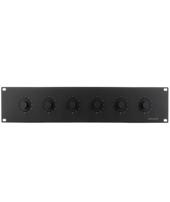 ArtSound SVC6.2T Controller Έντασης 6 Καναλιών 100W 19" Μαύρο (Τεμάχιο) Black