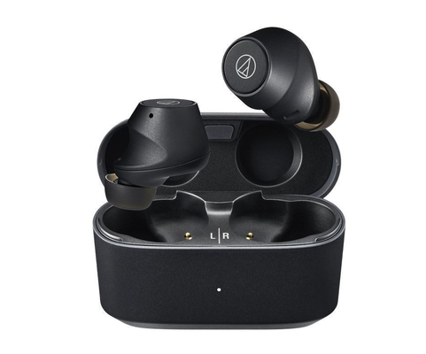 Audio Technica ATH-CKS30TW+ In-ear Bluetooth Handsfree Ακουστικά με Αντοχή στον Ιδρώτα και Θήκη Φόρτισης Matt Black