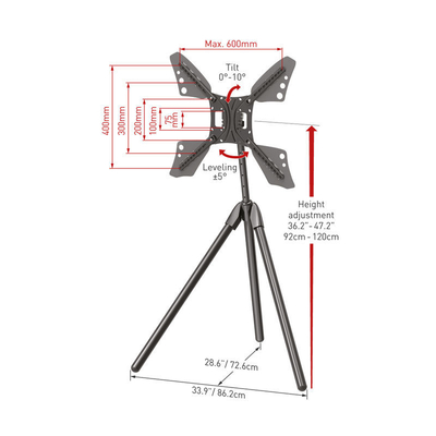 Barkan 13" - 83" σε Τρίποδο Βάση Τηλεόρασης Δαπέδου DTP410