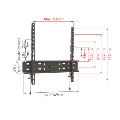 Barkan E30.B 19" - 65" Σταθερή Βάση Τηλεόρασης Τοίχου