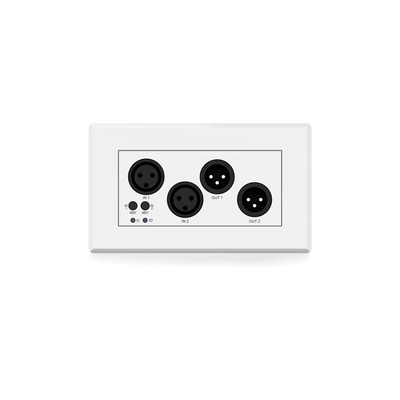 BLUSTREAM Line / MIC 2+2 XLR Dante Audio Wall Plate EU