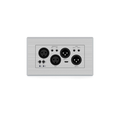 BLUSTREAM Line / MIC 2+2 XLR Dante Audio Wall Plate EU