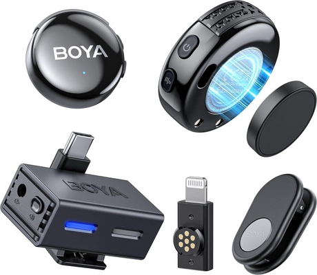 BOYALINK 3 - Type-C & 3,5mm AI-Powered Button Wireless Microphone 2 TX + 1 RX no Case