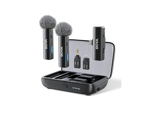 BOYALINK V2 Mobile Wireless Mic for Android USB-C iPhone IOS and 3,5 TRS (laptop) 2 person vlog