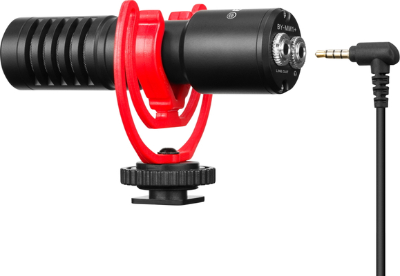 BOYA BY-MM1+ shotgun mic Universal Mini Shotgun Mic 3.5mm for camera, phone, laptop improved signal