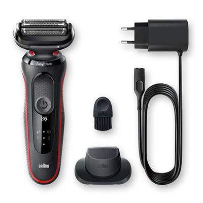 Braun 51-R1200S Ξυριστική Μηχανή Προσώπου Επαναφορτιζόμενη.RED