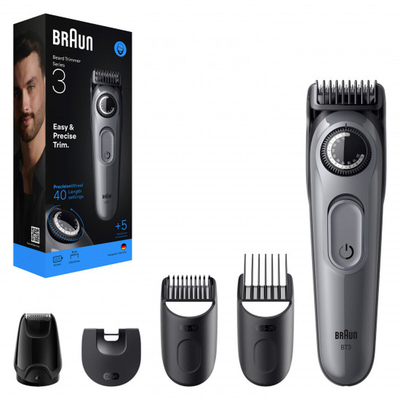 Braun BT3560 Επαναφορτιζόμενη Κουρευτική Μηχανή Γκρι