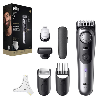 Braun BT9520 Επαναφορτιζόμενη Κουρευτική Μηχανή Ασημί
