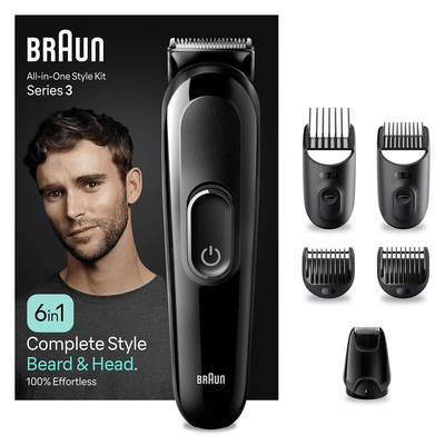 Braun MGK3420 6-in-1 Style Επαναφορτιζόμενη Κουρευτική Μηχανή Μαύρη