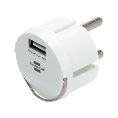 Brennenstuhl Αντάπτορας μετατροπής USB σε φις πρίζας Λευκό 150163