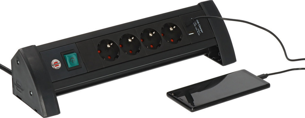Πολύπριζο Επιτραπέζιο 4 Θέσεων USB C 30W USB A 18W Premium Line 1156250544 BRENNENSTUHL με διακόπτη