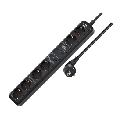 Πολύπριζο Smart WiFi 1159760946 6 θέσεων οι 2 μόνιμες και 2x2 με διακόπτες BRENNENSTUHL