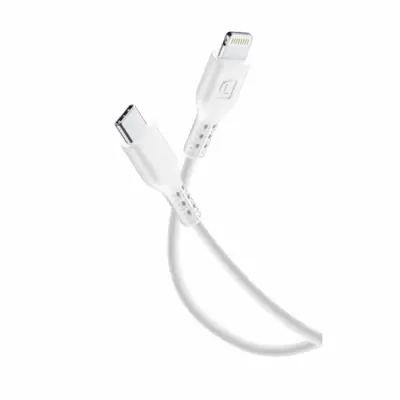 CELLULAR LINE 347863 USB Καλώδιο Συγχρονισμού και Φόρτισης Type-C/Lightning (2m) Λευκό
