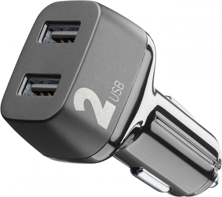 CELLULAR LINE 356292 Φορτιστής Αυτοκινήτου με 2 θύρες USB 2x12W Μαύρος