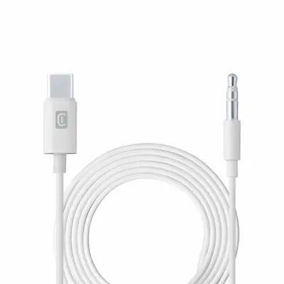 CELLULAR LINE 384097 Καλώδιο Ήχου Type-C/3,5mm Aux (1m) Λευκό