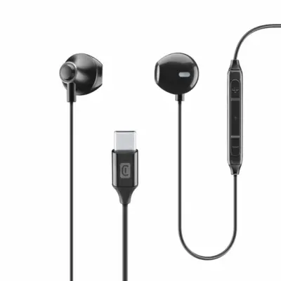 CELLULAR LINE 422386 Handsfree Ακουστικά Orbit με βύσμα Type-C Μαύρα