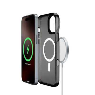 CELLULAR LINE 482830 Μαγνητική Θήκη Κινητού Magsafe Σκληρής Σιλικόνης για iPhone 16 Pro Max Μαύρη
