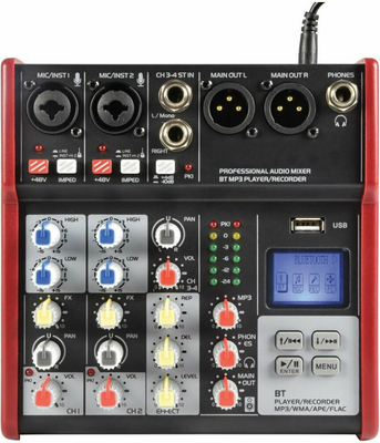 Citronic CSM-4 Αναλογική Κονσόλα 2 Καναλιών με Phantom Power & 2 Εισόδους XLR & Bluetooth