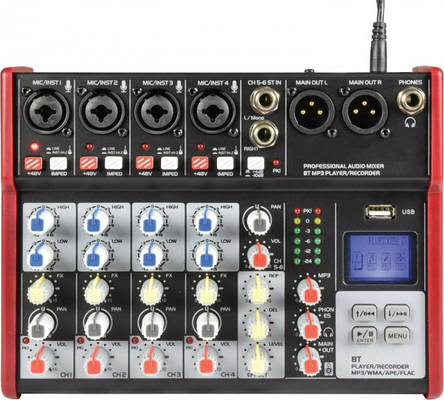Citronic CSM-6 Compact Κονσόλα Μίξης 4 Καναλιών με USB + Bluetooth