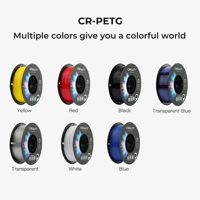 Creality CR-PETG Value Pack 4kg - Black & White & Grey & Transparent 3D Printer Filament