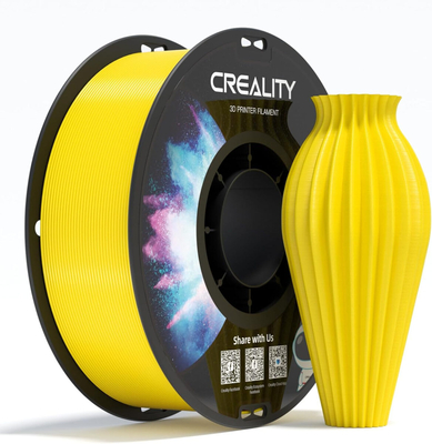 Creality CR-PETG Yellow 3D Printer Filament, Hard Glossy, Tensile Str. 49MPA, 1 kg Spool1.75