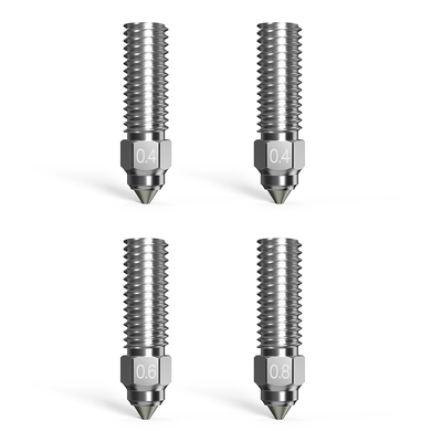 CREALITY High Flow Nozzle Kit x4 - K1, K1 Max, Ender-3 V3 KE 2x0.4 1x0.6 1x0.8 steel chrom. zirc.