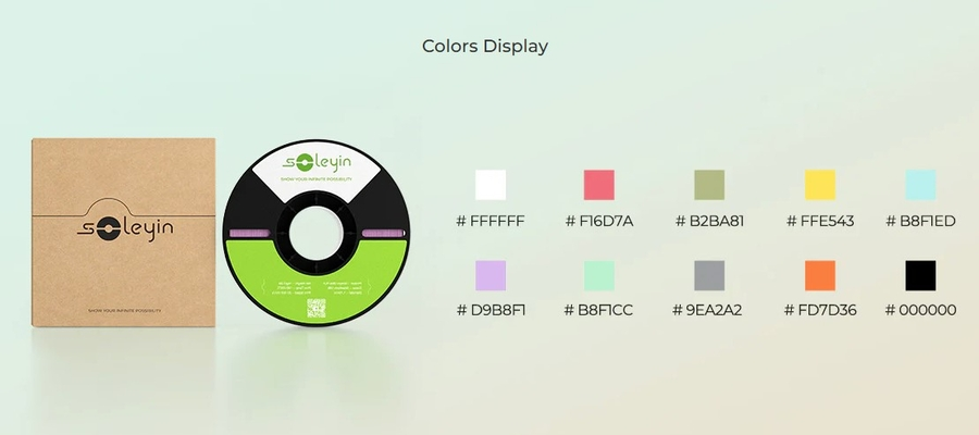 Creality Soleyin Ultra PLA Light Green 3D Printer Filament  1 kg Spool,1.75 mm