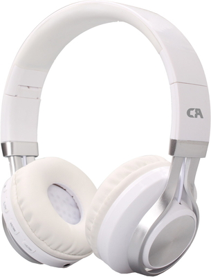 CRYSTAL AUDIO BT-01-WH BLUETOOTH WHITE-SILVER OVER-EAR HEADPHONES